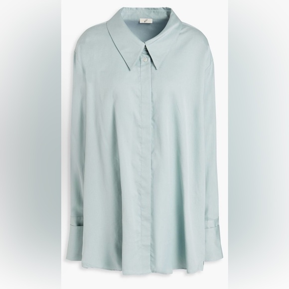 Bite Studio oversized cotton and silk-blend twill shirt - Picture 1 of 6